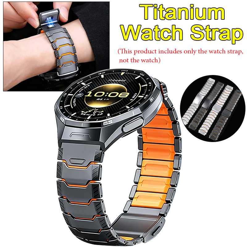 Silicone Watch Band 22Mm - Bracelet en caoutchouc titane 22 mm
