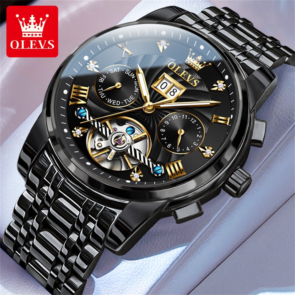 Rolex Watch Datejust - OLEVS classique hommes montres Tourbillon multi-fonction