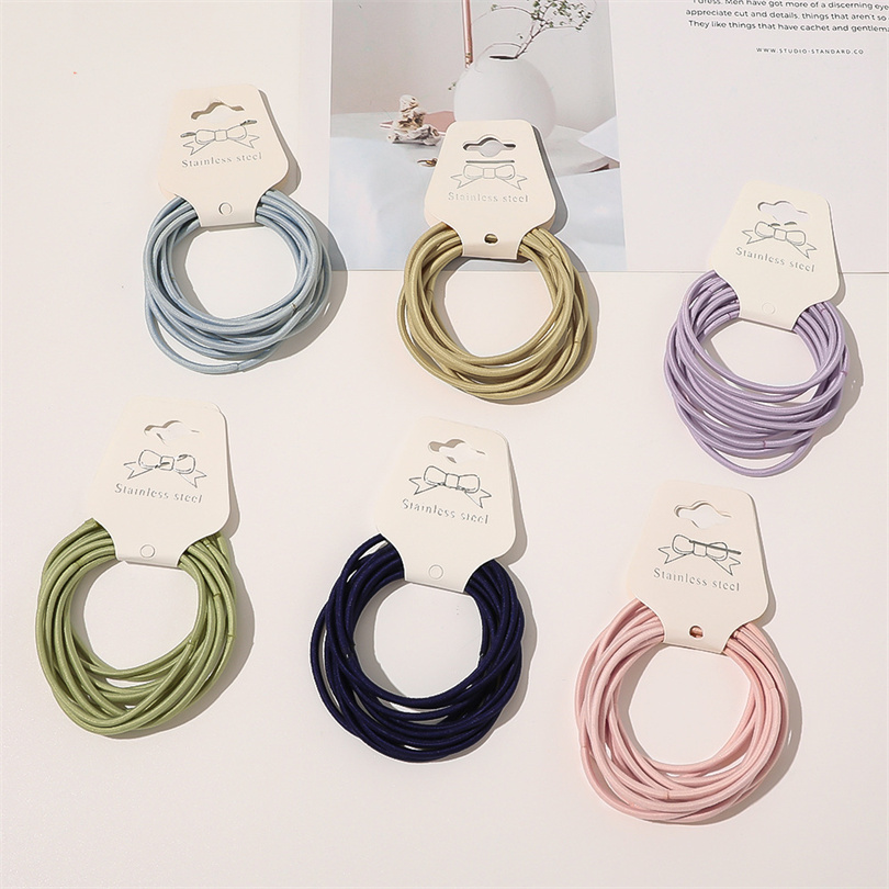 Silicone Band Women - Bandes élastiques simples pour les cheveux,