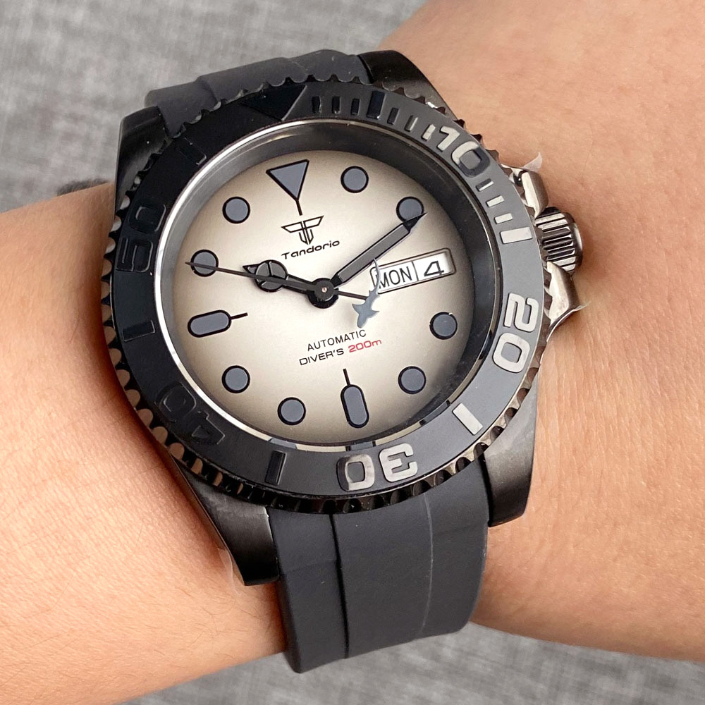 Rubber Strap Diver - Tandorio-Montre de plongée automatique étanche pour