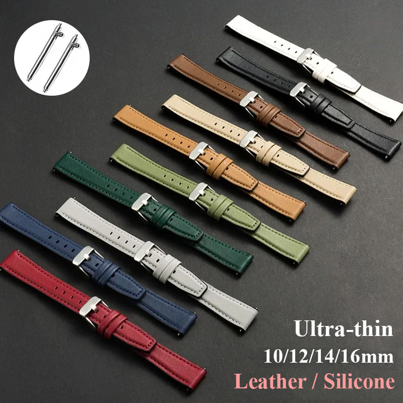 Suede Strap Watch - Bracelet de montre en cuir Ultra-fin,