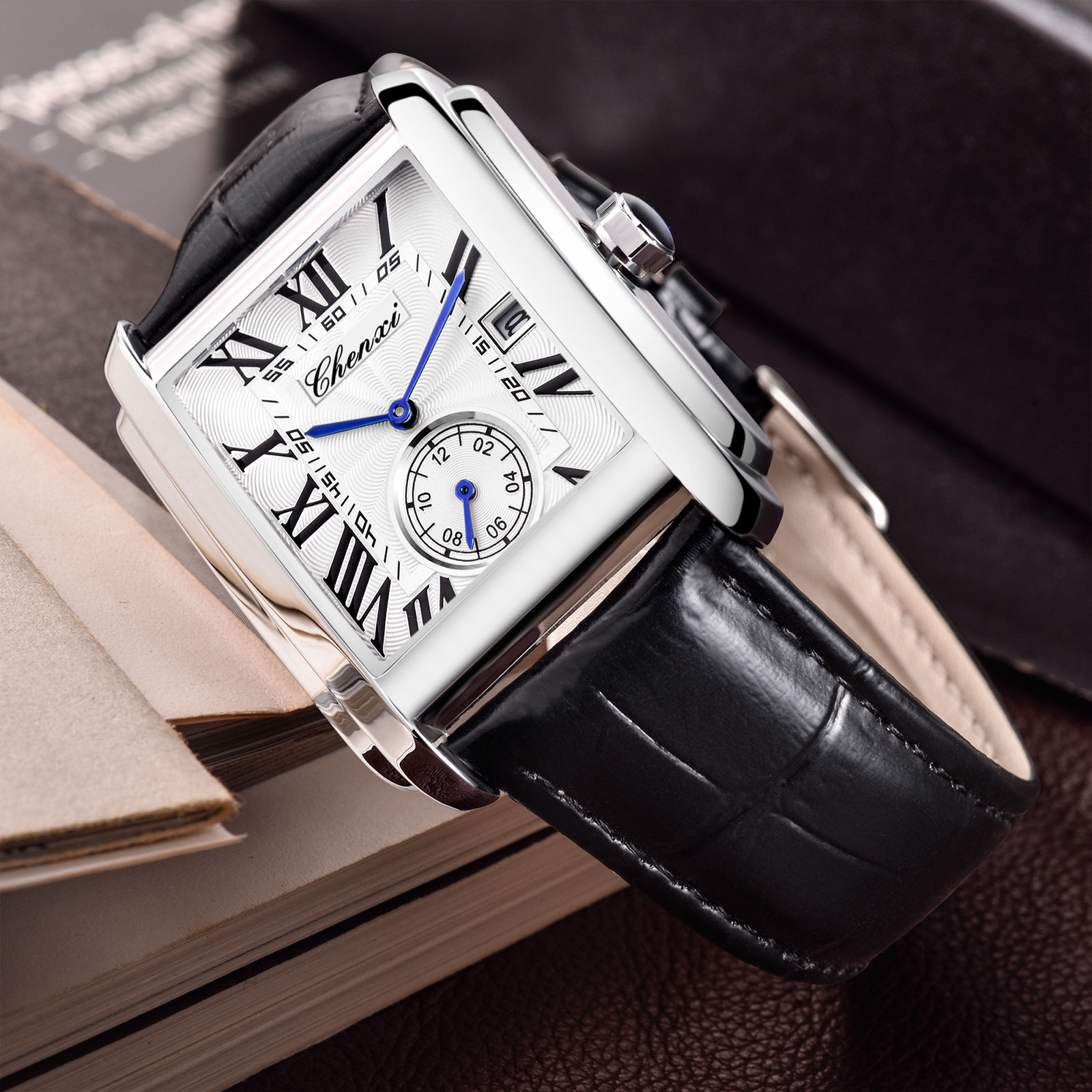 Chenxi 8216 nouvelle mode garç - Leather Watch Band Men avis et prix
