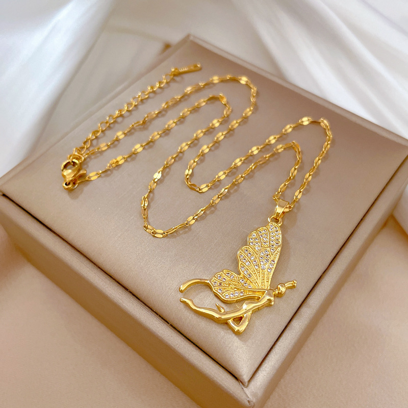 Collier pendentif papillon hau - Butterfly Clasp Deployant avis et prix