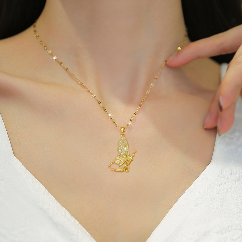 Collier pendentif papillon hau - Butterfly Clasp Deployant avis et prix