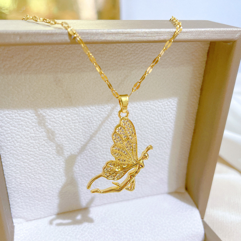 Collier pendentif papillon hau - Butterfly Clasp Deployant avis et prix