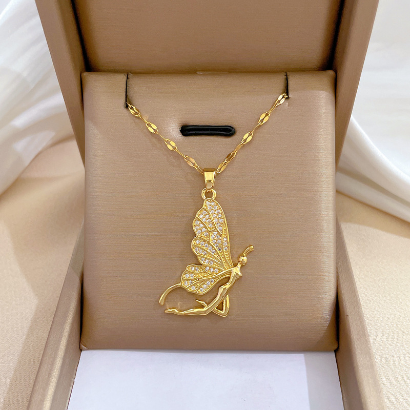 Collier pendentif papillon hau - Butterfly Clasp Deployant avis et prix